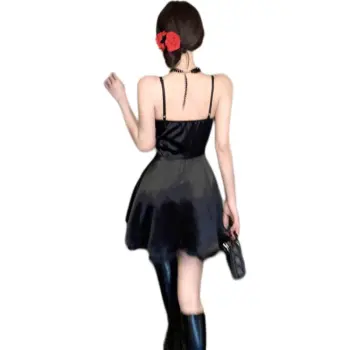 The Temptation Of The Muse Slip Dress Women's Black