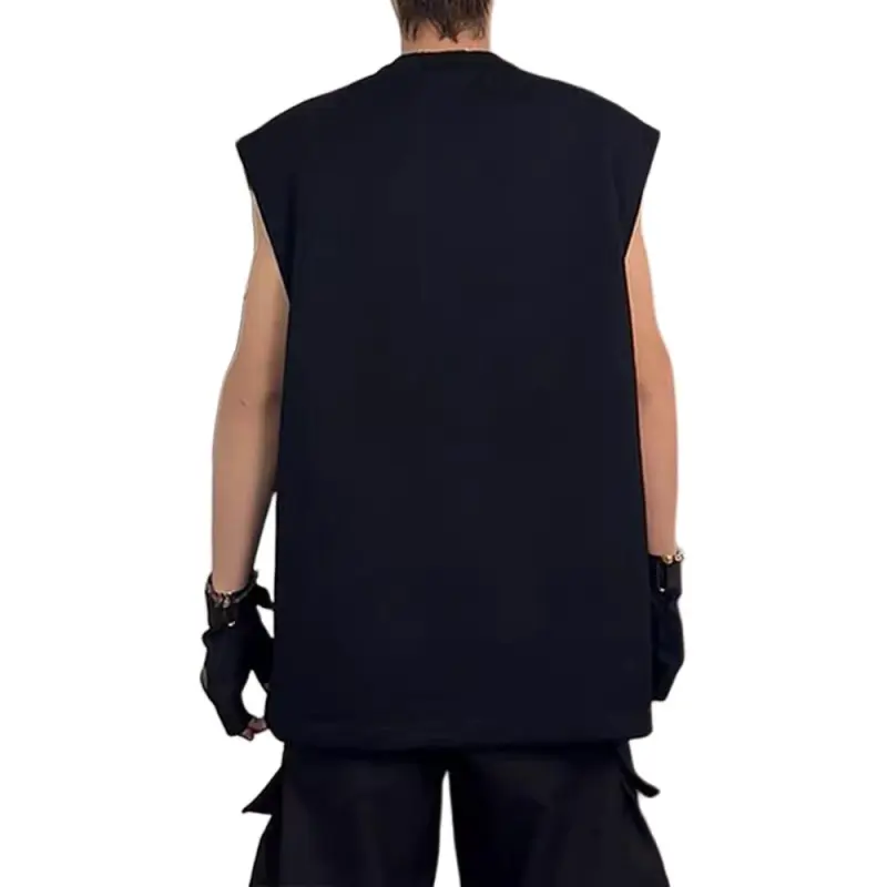 DUATOGE Tank Tops Unisex Black -1