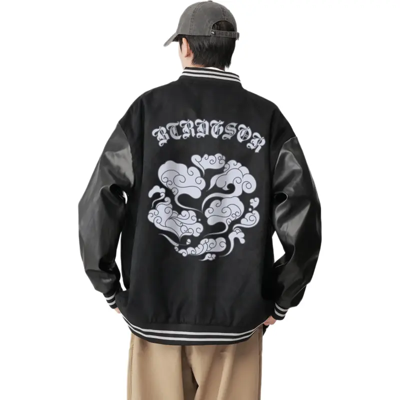 BTR Baseball Jacket Unisex Black-2
