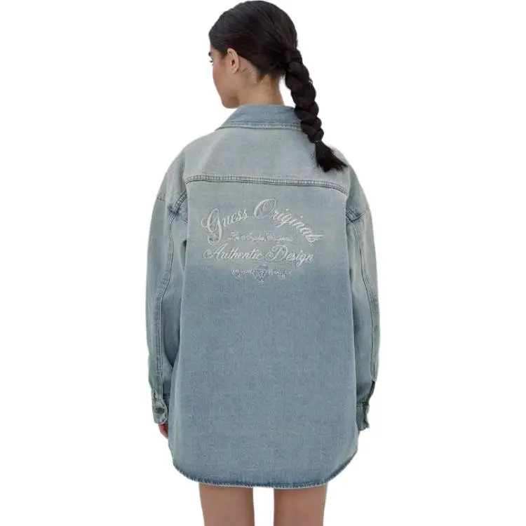 GUESS Shirts Women's OTLW-Light Blue-1