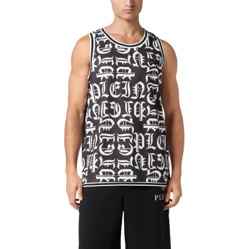 PHILIPP PLEIN Gothic Plein Jersey Tank Top-1
