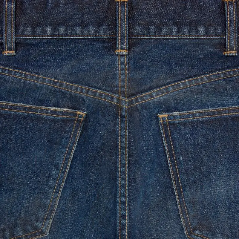 CELINE Lou Logo Patch Straight Leg Jeans-3