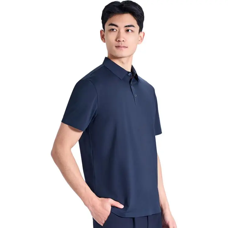 Shu family Polo Shirts Men Navy Blue-3