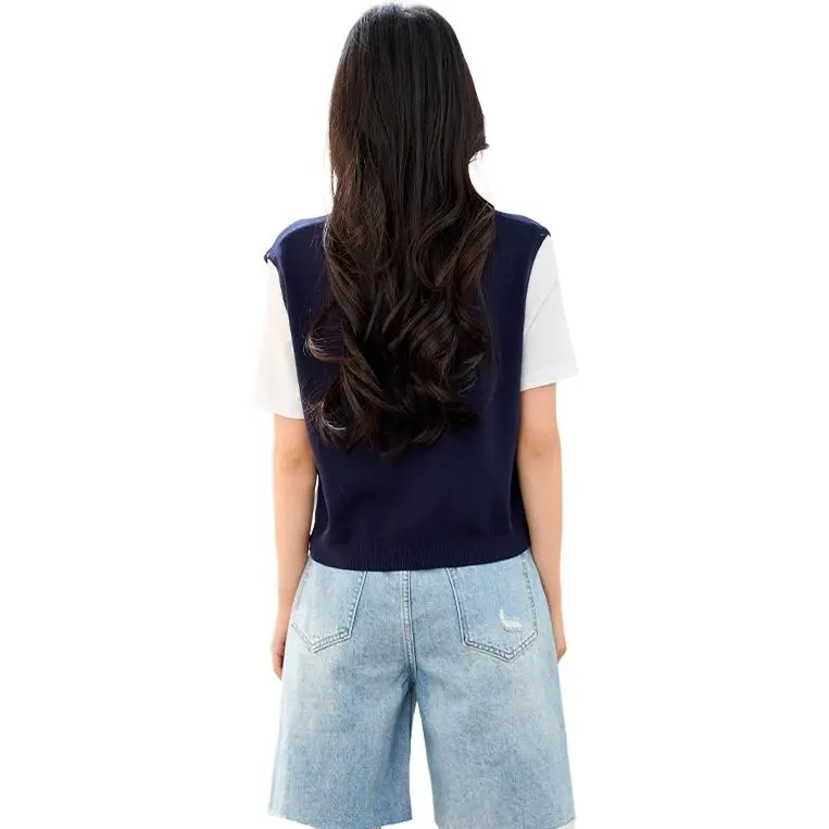 La Chapelle Knitwear Women's Navy Blue-3