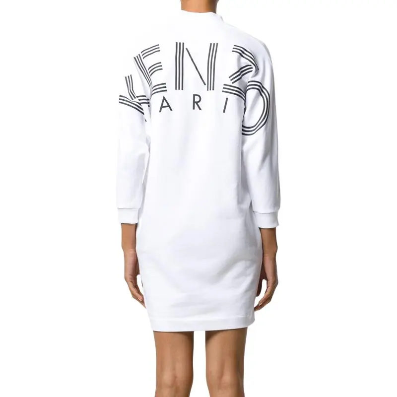 KENZO Long Sleeved Dresses Women's White-3