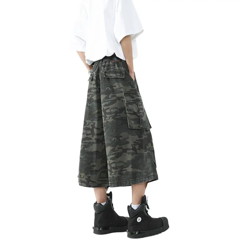 FRQ Denim Shorts Unisex Camouflage-1