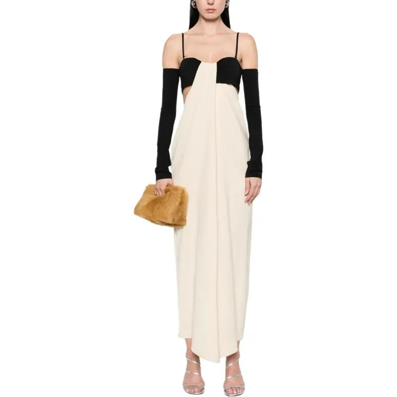 NANUSHKA Bandeau Draped Maxi Dress-1