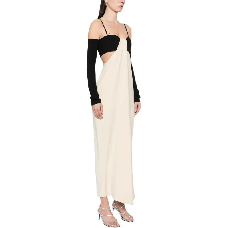 NANUSHKA Bandeau Draped Maxi Dress-3