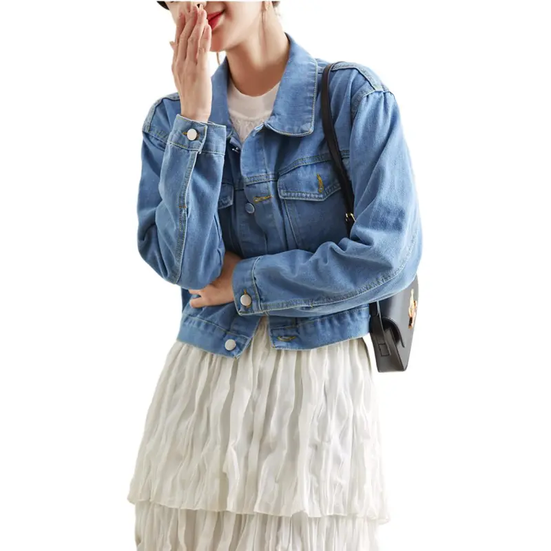 JEANSWEST Denim Jacket Women's Blue-1