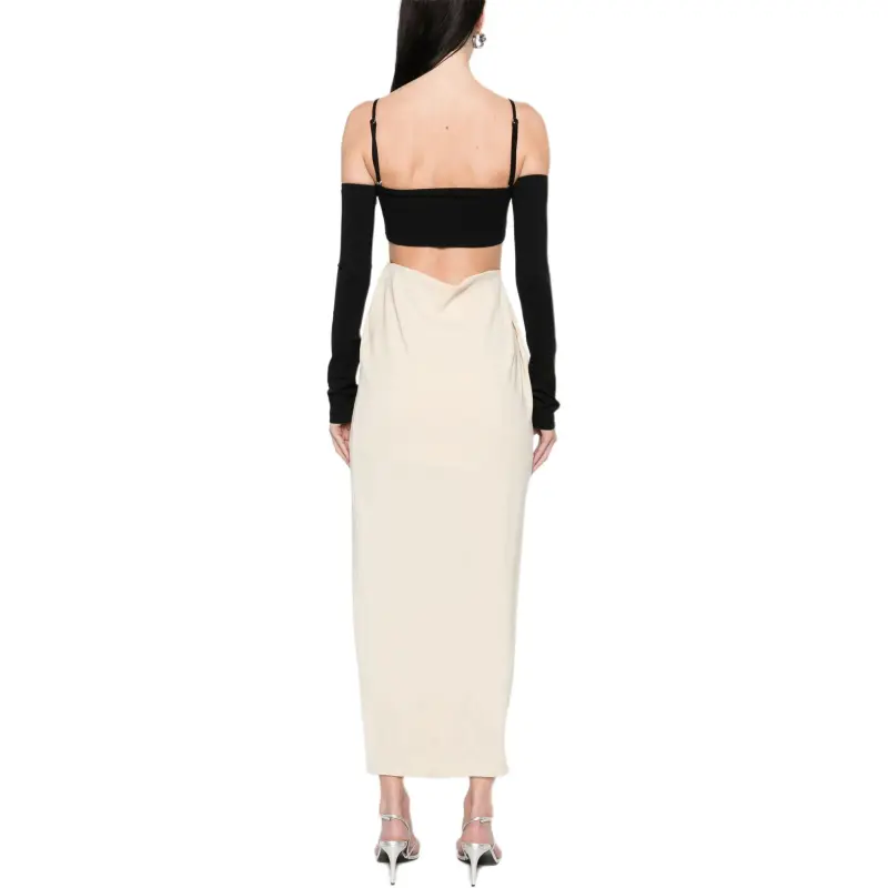 NANUSHKA Bandeau Draped Maxi Dress-2