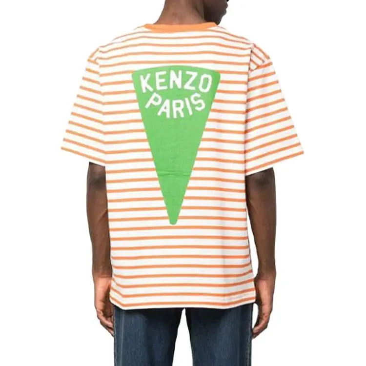 KENZO Striped Logo print T shirt-3