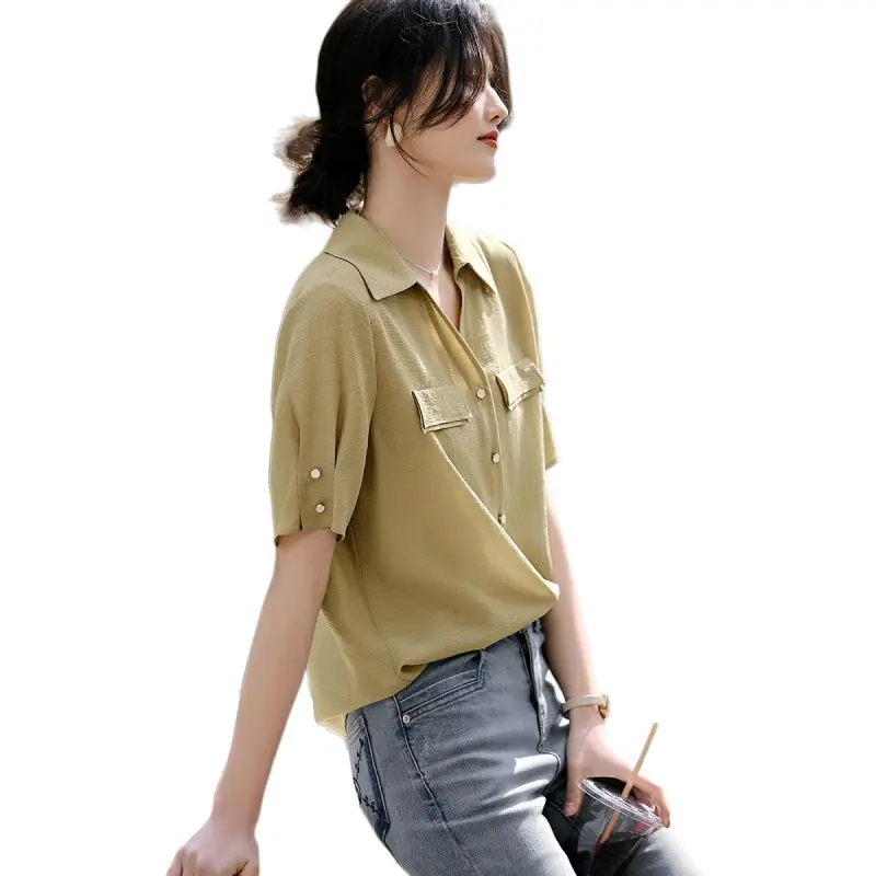 XWI Shirts Women's Olive Green-4