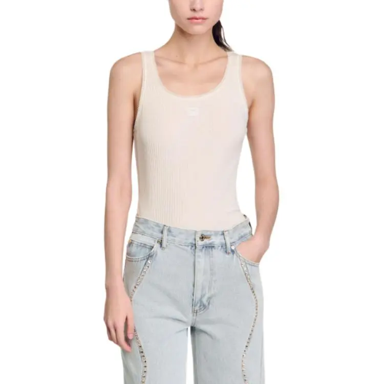 Sandro Ribbed knit Tank Top-1