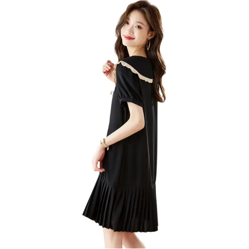 Mu Xiao Xin Short Sleeved Dress Women's-2