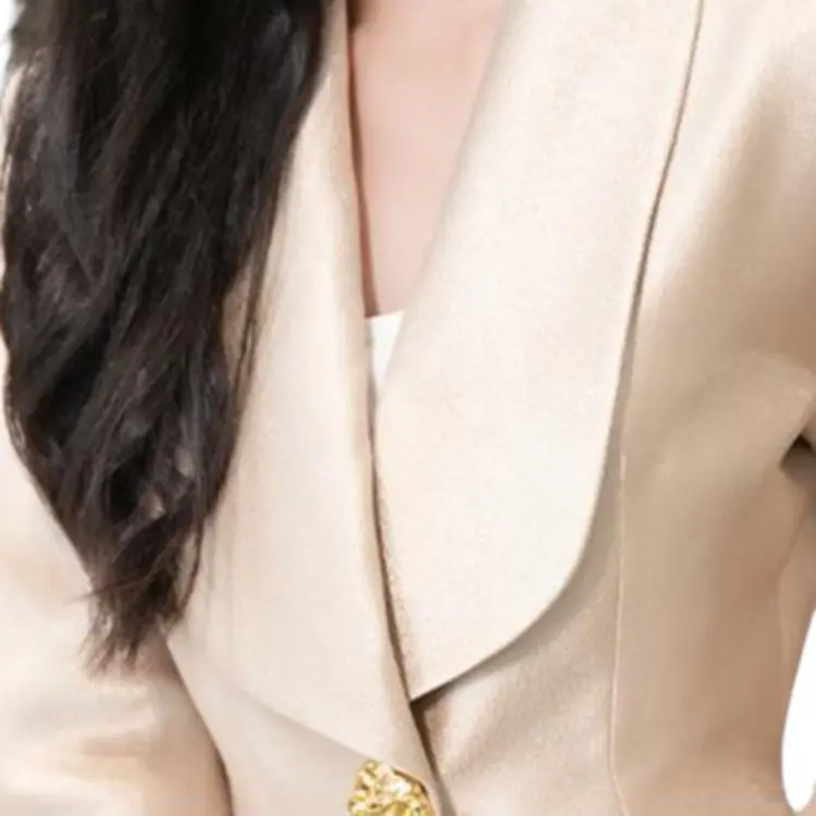 BESIONIA FW24 Business Suits Coats Women's Gold-5