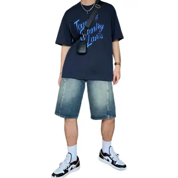 KVIV Denim Shorts Unisex Vintage Blue [Curator's Recommendation]