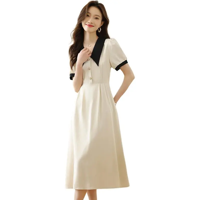 Mu Xiao Xin Short Sleeved Dress Women's-2
