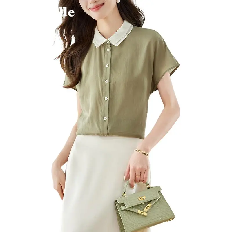 La Chapelle Shirt Women's Olive Green-1