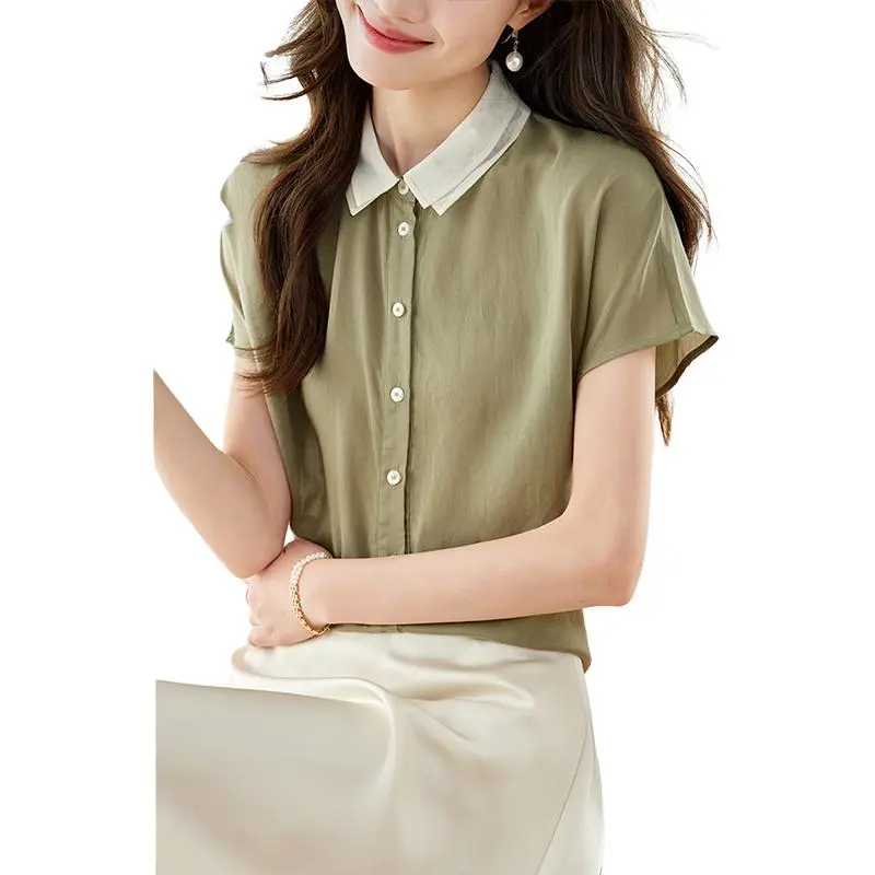 La Chapelle Shirt Women's Olive Green-2