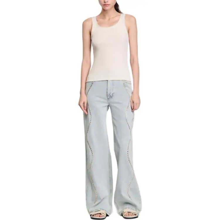 Sandro Ribbed knit Tank Top-3