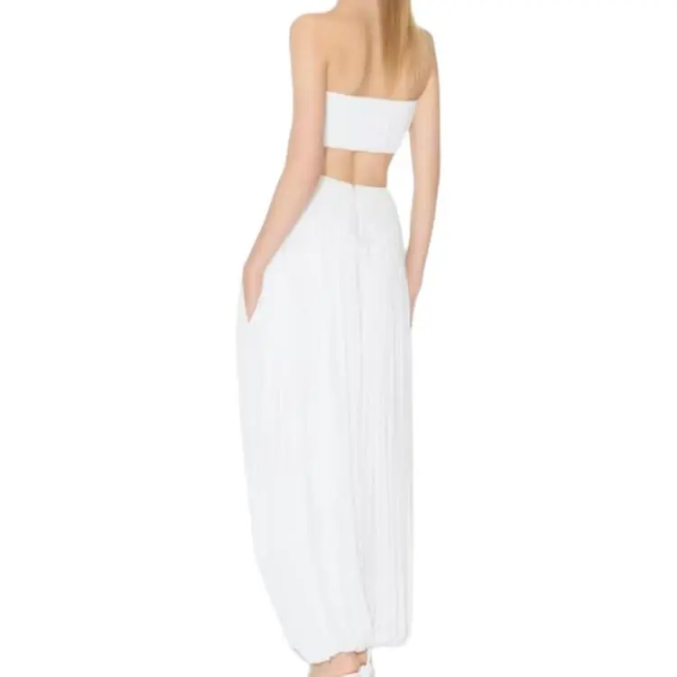 Alaia Pleated Cropped Bralette-2