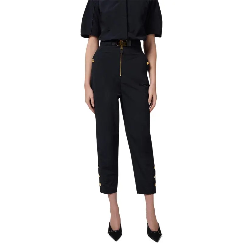 Elisabetta Franchi Technical Voile Belted Trousers-1