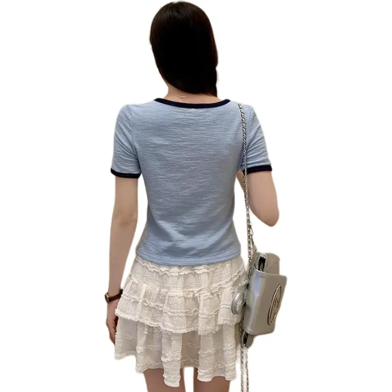 Mu Xiao Xin Set in Sleeve T Shirt Women's-9