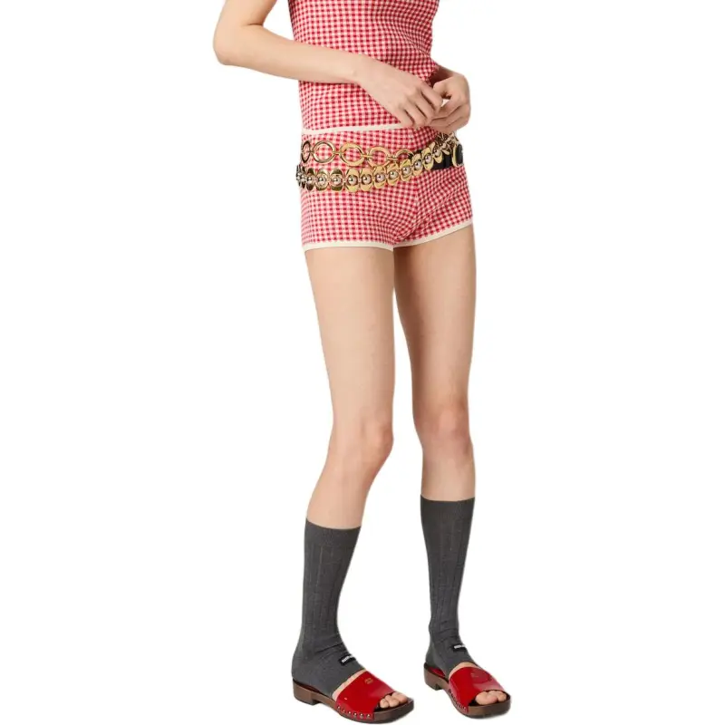 MIU MIU Casual Shorts Women's Red White-4
