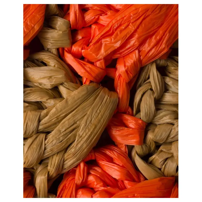 PRADA Viscose Handbag Women's Orange Red With Charcoal Candy-4