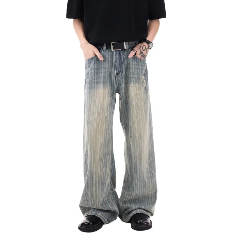 T IRA Jeans Unisex Vintage Blue[Summer Counter Quality]-3