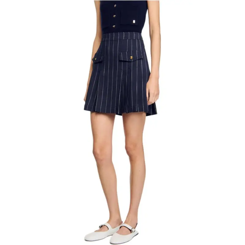 Sandro Striped Mini Skirt-3