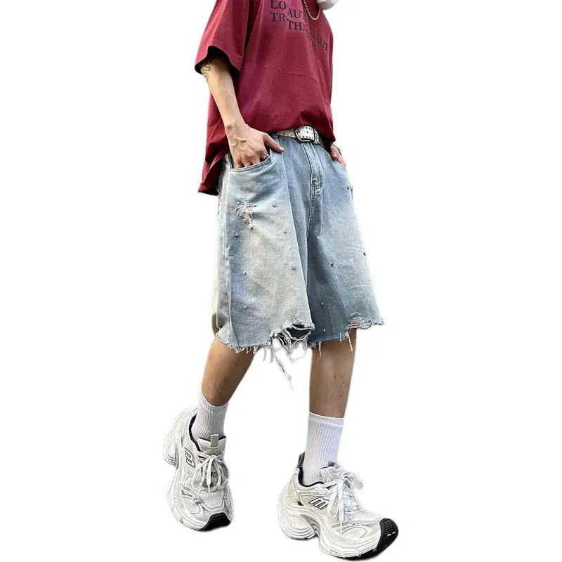 CORNILOT Denim Shorts Unisex Light Blue-3