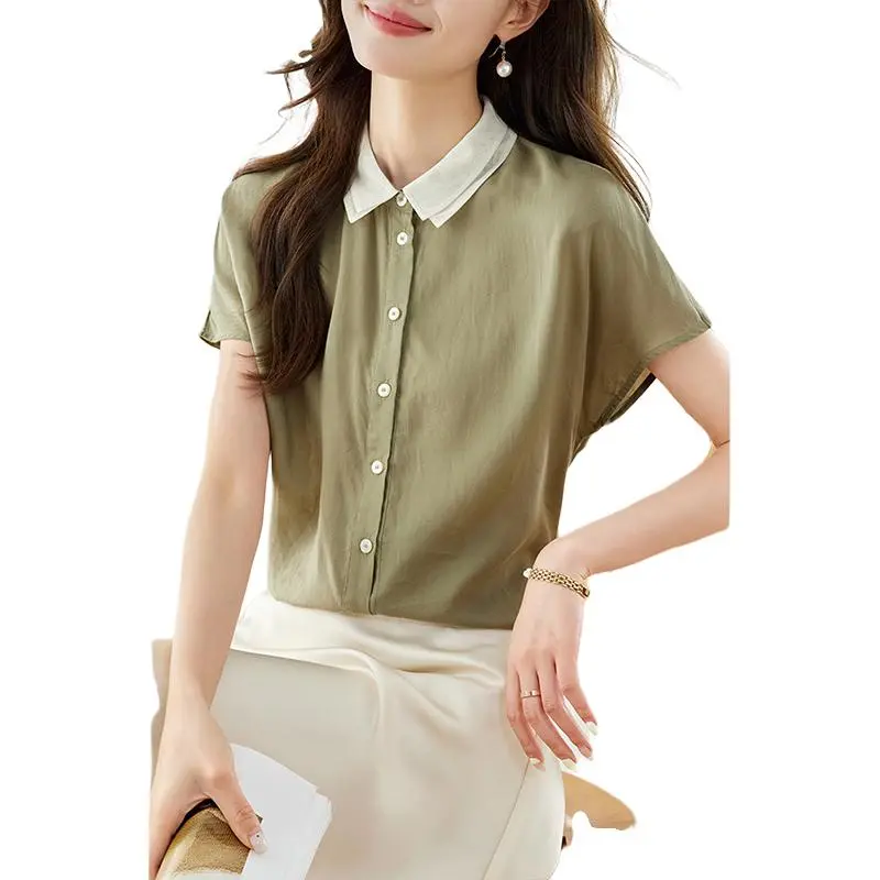 La Chapelle Shirt Women's Olive Green-3