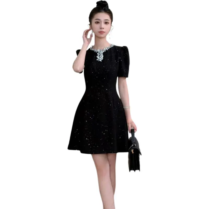 Flowers In Water Short Sleeved Dress Women's-2