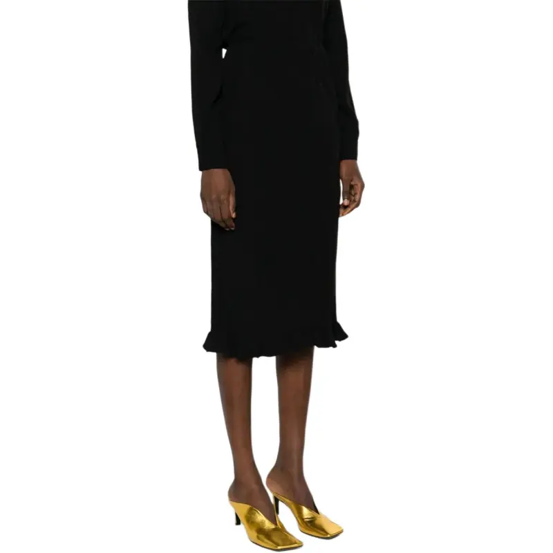 MARNI Pleated Crepe Midi Skirt-3