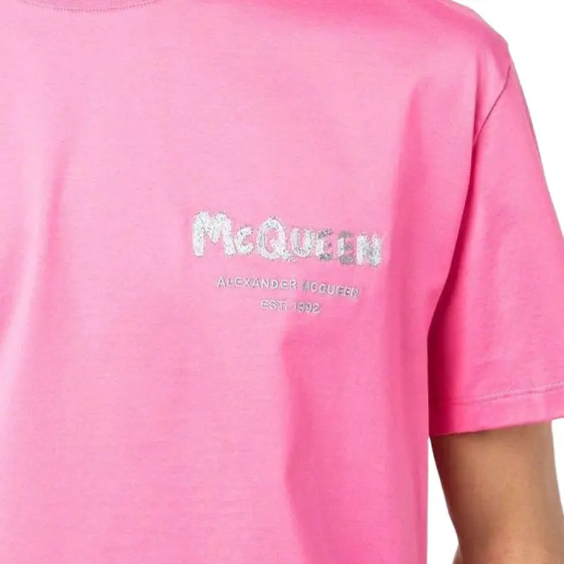 Alexander McQueen SS23 T Shirt Men's Pink-3