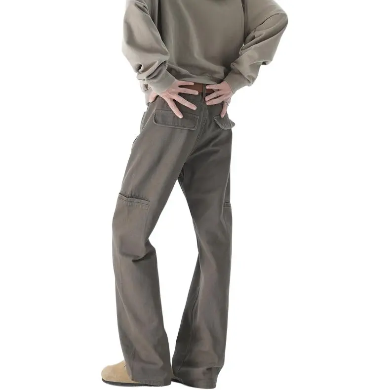 LISENPOK Cargo Pants Unisex Coffee-1