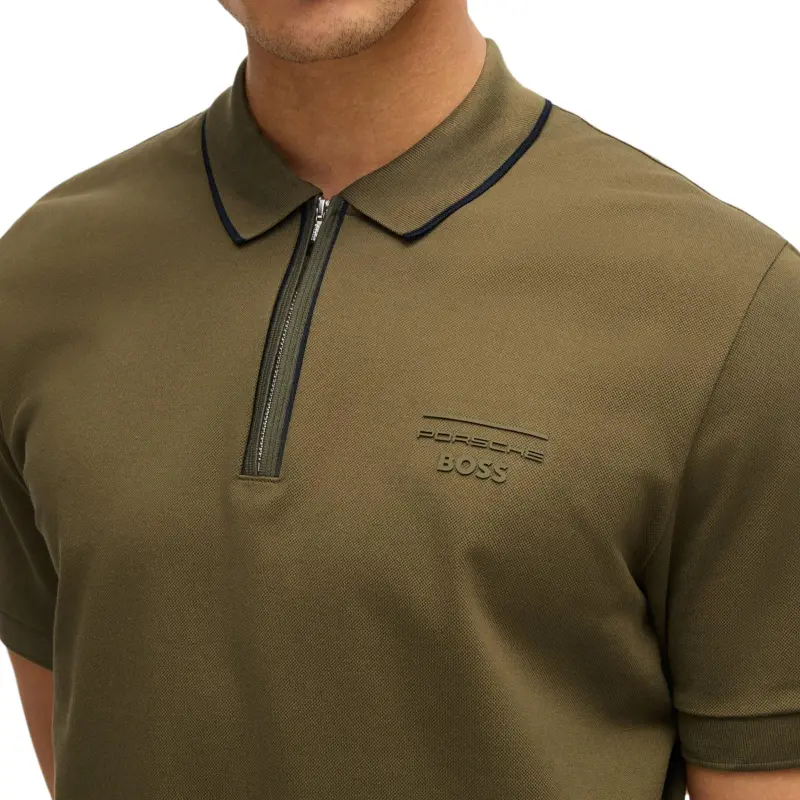 HUGO BOSS X Porsche Rubberized logo Polo Shirt-4