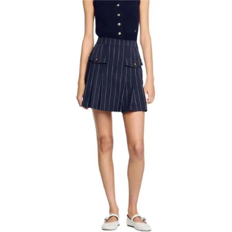 Sandro Striped Mini Skirt-1