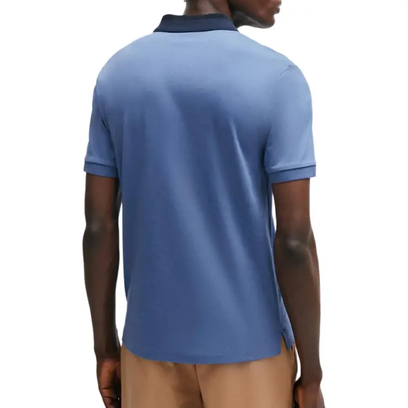 HUGO BOSS FW23 Interlock Cotton Slim Fit Polo Shirt T Shirt Men's Blue-2