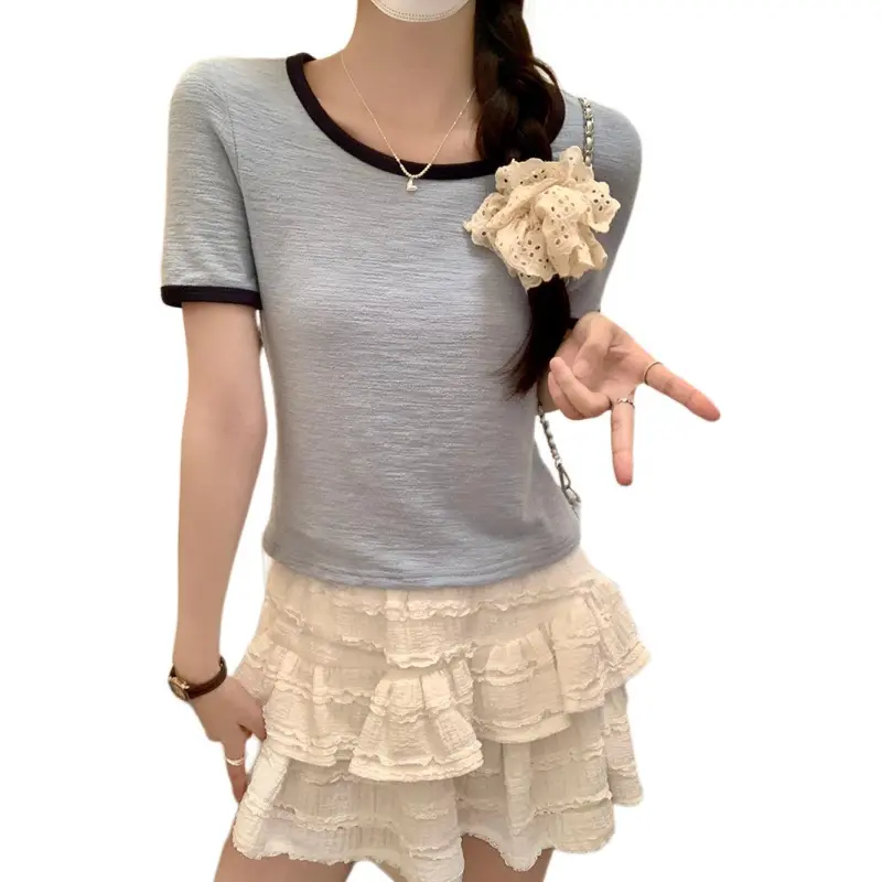 Mu Xiao Xin Set in Sleeve T Shirt Women's-11