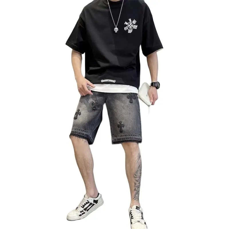 CORNILOT Denim Shorts Unisex Black-1