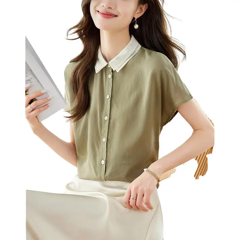La Chapelle Shirt Women's Olive Green-4