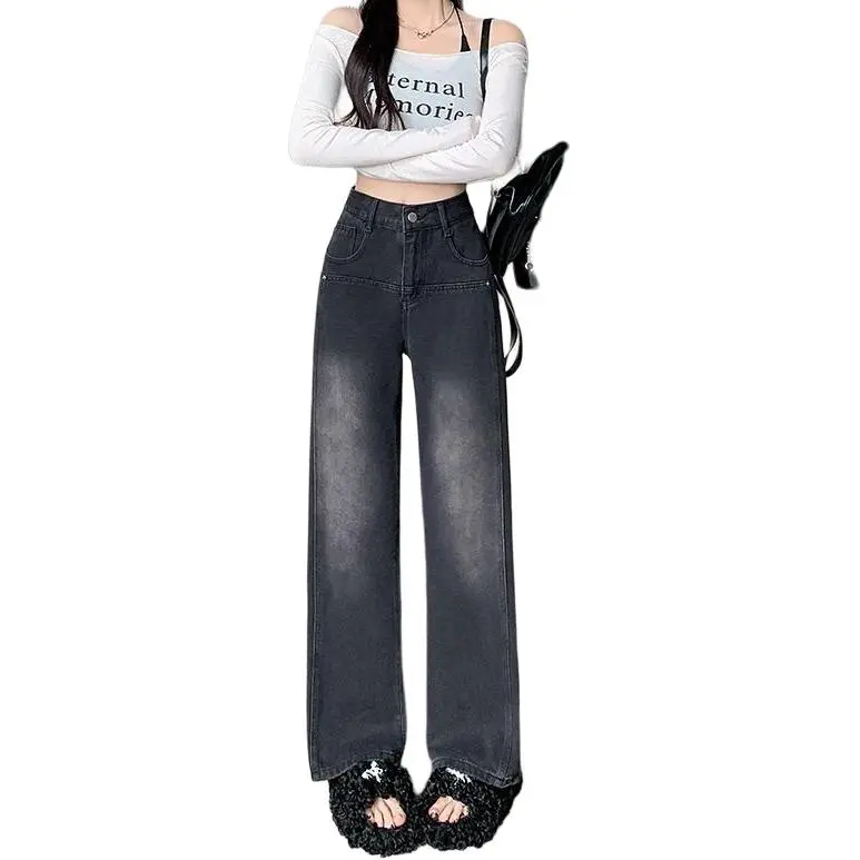 Flowers In Water Jeans Women's Black-1