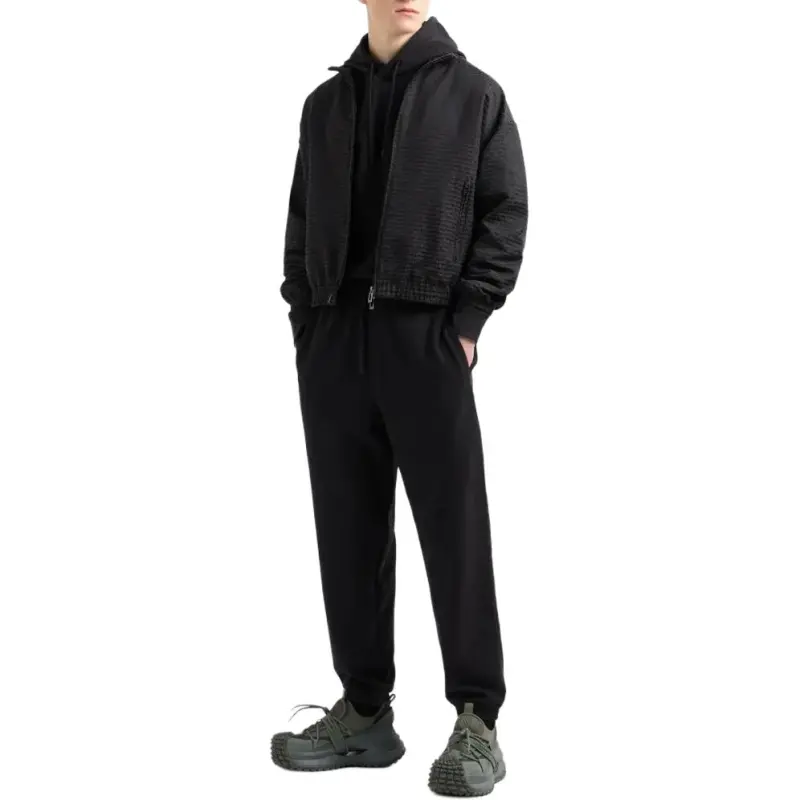 EMPORIO ARMANI Asv Lyocell Blend Jersey Joggers With All over Lettering-3