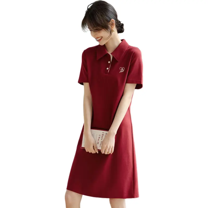 XWI Short Sleeved Dress Women's Angora Red-2