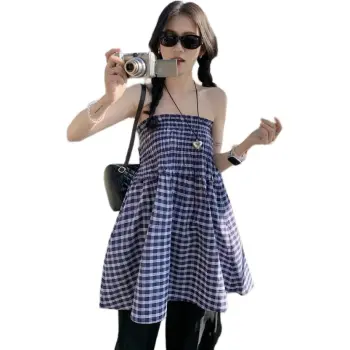 Mu Xiao Xin Sleeveless Dress Women's Blue