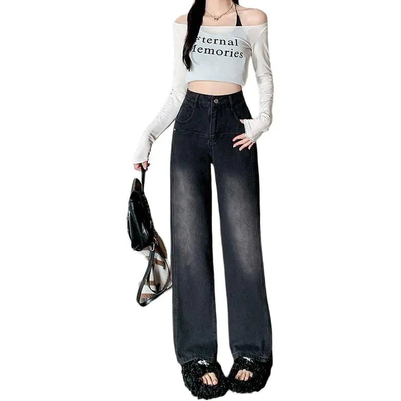 Flowers In Water Jeans Women's Black-3