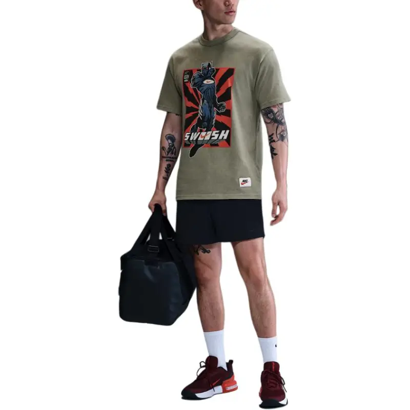 Nike SwooshMax90 T Shirt Men's Light Army Green-2