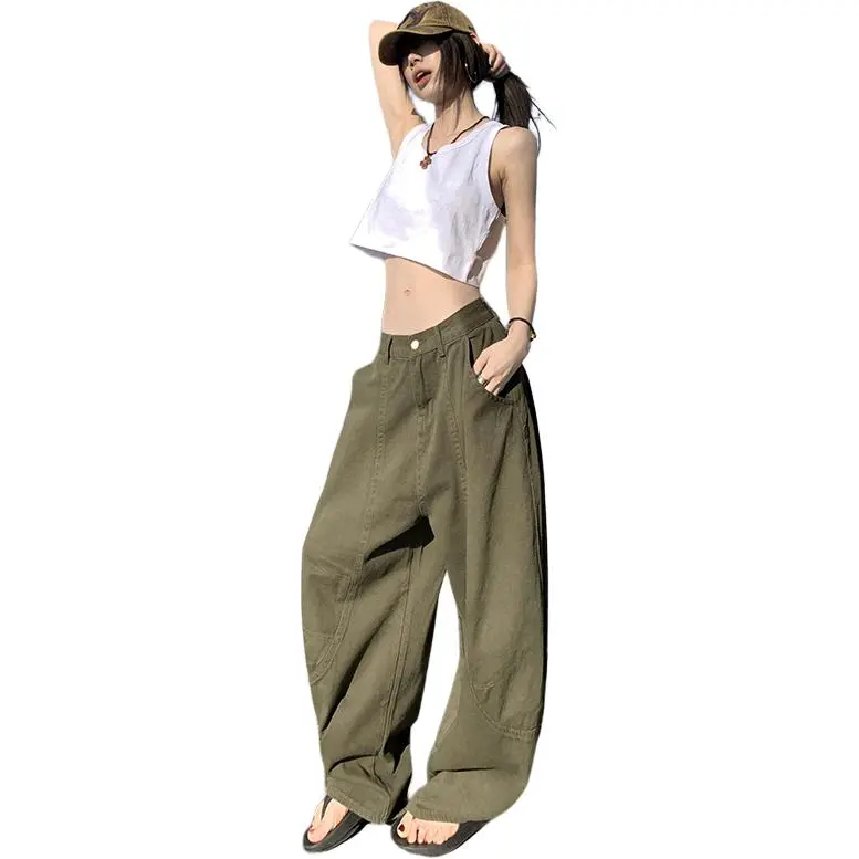 Kazakhstan Jeans Women's Olive Green-2